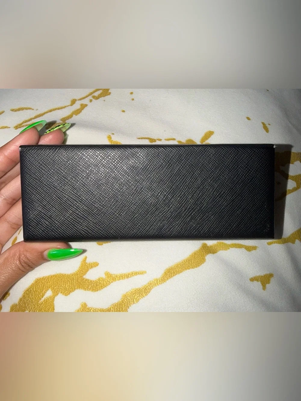 Prada Black Saffiano Leather Glasses Case